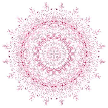 Ornamental round lace patternのイラスト素材
