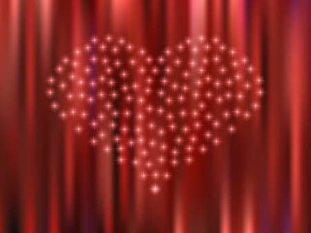 Heart of the stars on a red backgroundのイラスト素材