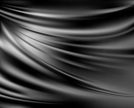 Black abstract satin curtain backgroundのイラスト素材