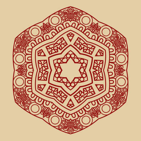 Vector round decorative design elementのイラスト素材