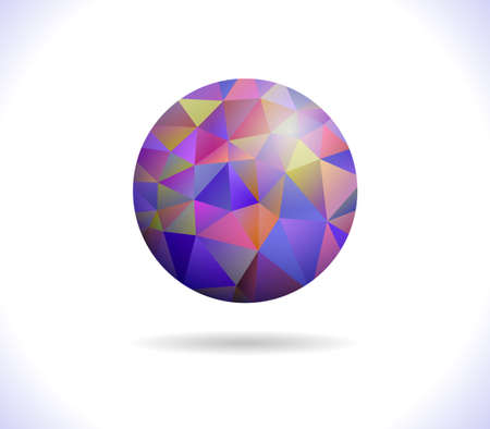 Prismatic faceted sphereのイラスト素材