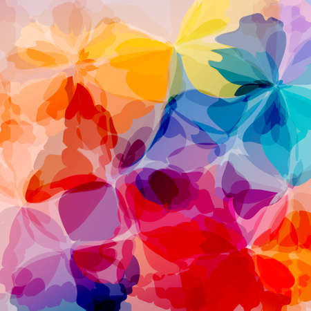 Multicolored background watercolor paintingのイラスト素材