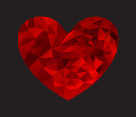 Heart from trianglesのイラスト素材