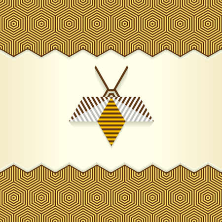 Abstract Geometrical Beeのイラスト素材