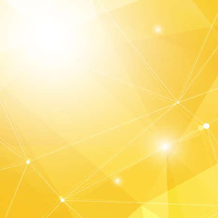 Abstract Yellow Triangle Geometrical Background, Vector Illustration EPS10, Contains Transparent Objectsのイラスト素材