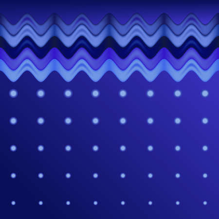 Abstract Design Creativity Background of Colorful Horizontal Waves and Circles, Vector Illustration EPS10のイラスト素材