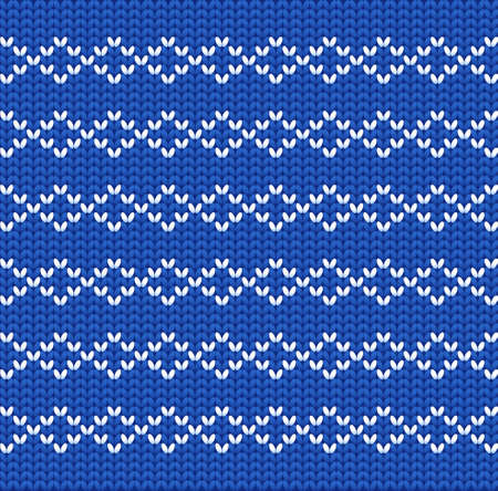 Knitted Wool Blue Pattern Backgroundのイラスト素材