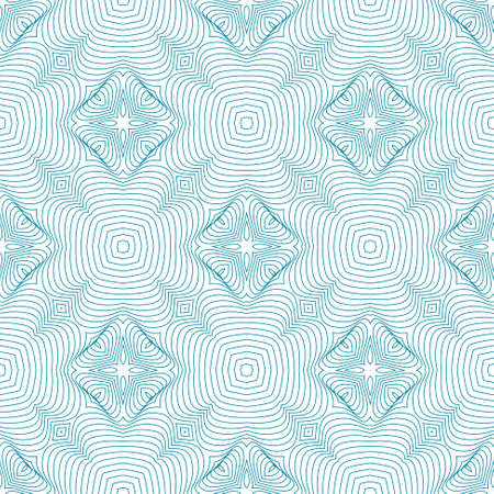 Seamless Illustration of Green Tangier Grid, Abstract Guilloche Backgroundのイラスト素材
