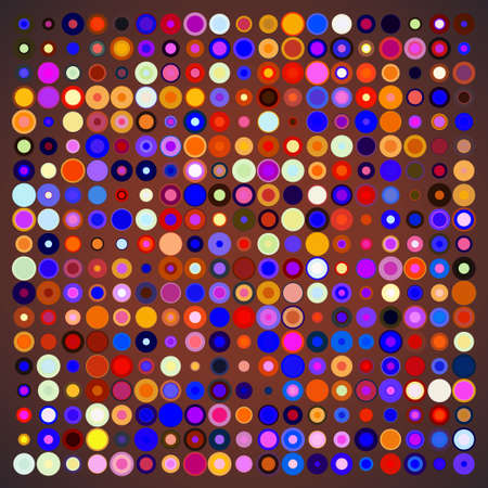 Abstract Background of Colored Circles of Different Sizes on Color Background. Vector Illustration のイラスト素材