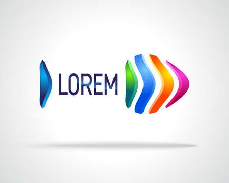 Abstract Vector Logo Design Template. Creative Fish Concept Iconのイラスト素材