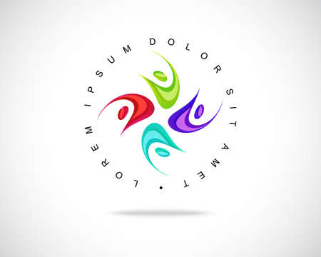  Creative Circle of People Iconのイラスト素材