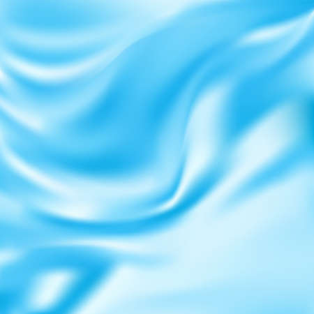 Blue Silk Fabric for Drapery Abstract Background, Vector Illustrationのイラスト素材