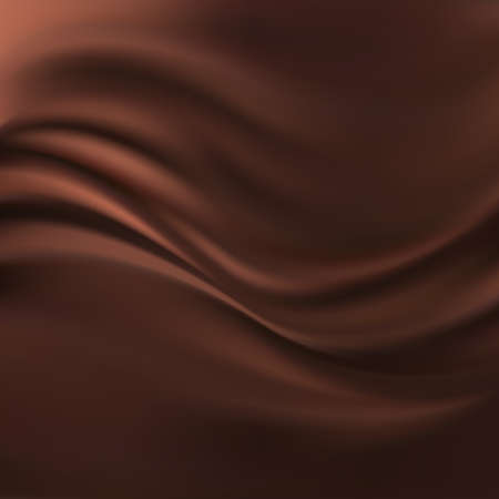 Abstract Chocolate Background, Brown Drapery Silk, Vector Illustrationのイラスト素材