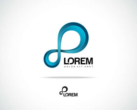 Combination of Figure 8. Abstract Vector Logo Design Template. Creative Infinity Concept Iconのイラスト素材