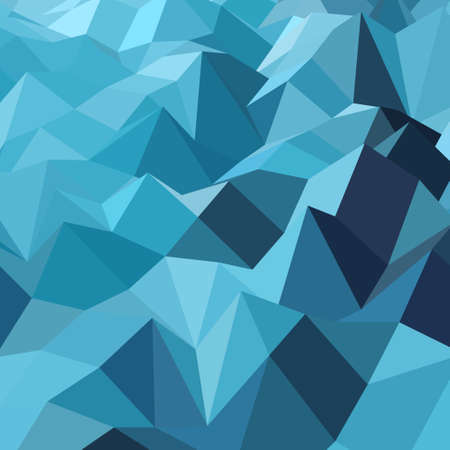 Abstract Triangle Geometrical Multicolored Background, Blue Vector Illustrationのイラスト素材
