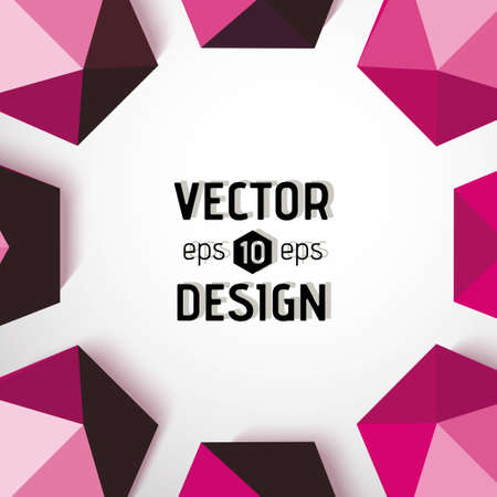 Abstract Background of Red Diamonds on a White Background. Vector Circular Composition.のイラスト素材