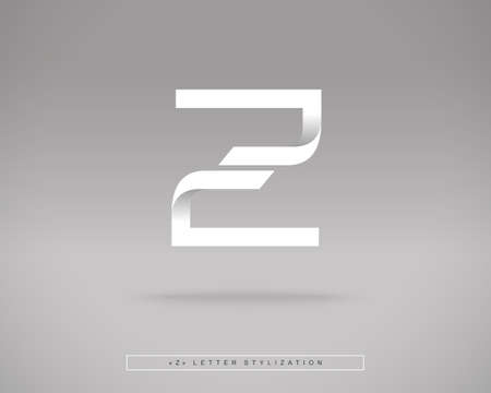 Abstract Vector Logo Design Template. Creative Concept Icon. Letter Z Stylizationのイラスト素材