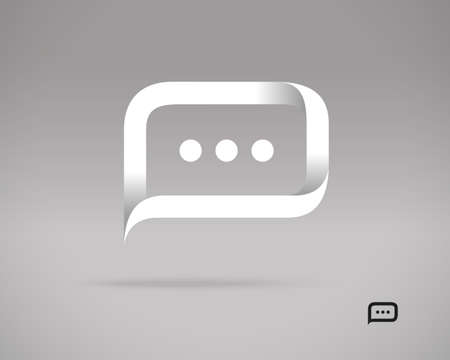 Abstract Vector Logo Design Template. Creative Concept Icon. Speech Bubble Stylizationのイラスト素材