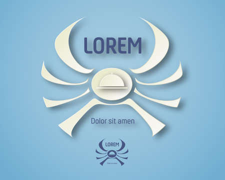 Abstract Vector icon Design Template. Creative Crab Concept Iconのイラスト素材