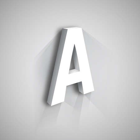 Abstract Design Template. Creative 3d Concept Icon. Letter A Stylizationのイラスト素材