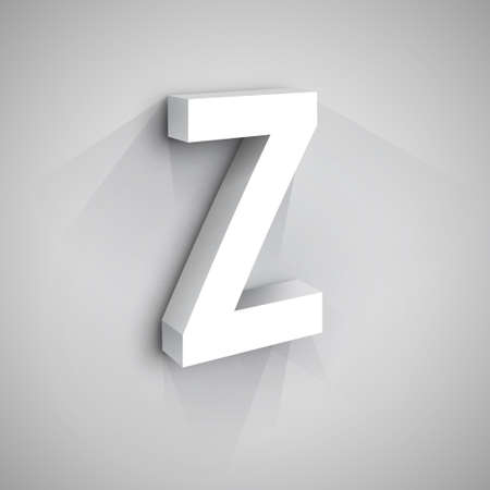 Abstract Design Template. Creative 3d Concept Icon. Letter Z Stylizationのイラスト素材