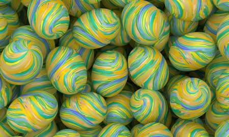 Colorful Easter eggs backgroundの写真素材