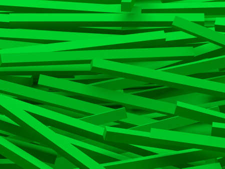 3D rendering abstract background. Illustration of green geometric stonesの写真素材