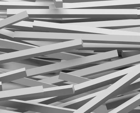 3D rendering abstract background. Illustration of white geometric stonesの写真素材