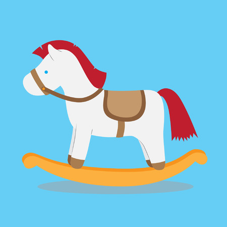 Cute rocking horse toy vector stockのイラスト素材