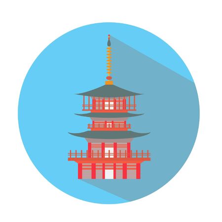 Japanese or chinese shrine pagoda icon vector stockのイラスト素材