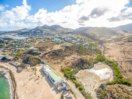 Aerial view of Corolita on french saint martinの写真素材