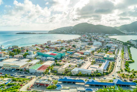 Philipsburg the capital of dutch st.maartenの写真素材