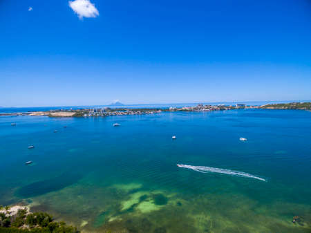 Aerial view of lowland saint martinの写真素材
