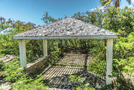 Hurricane causes damages to La belle creole building in the caribbean island of st.martin.のeditorial素材