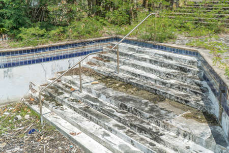 Hurricane causes damages to La belle creole building in the caribbean island of st.martin.の写真素材