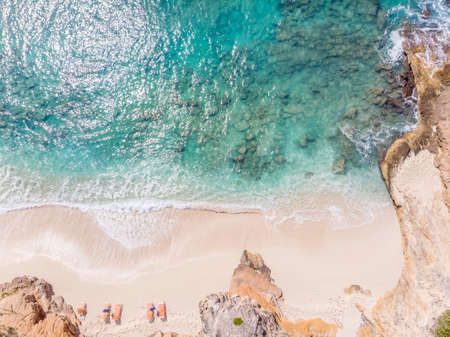 The caribbean island of St.Maarten landscape and cityscape.の写真素材