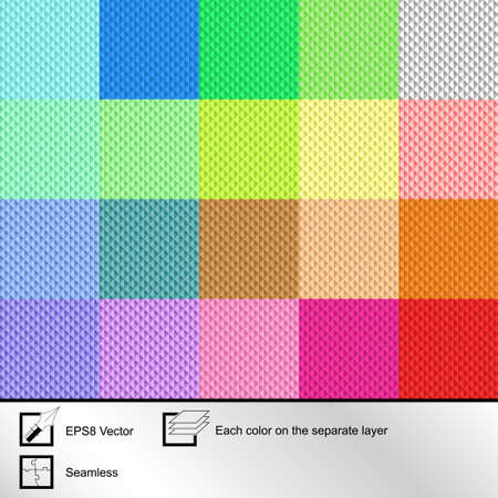 Set of twenty colorful  seamless textures for your designのイラスト素材