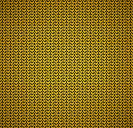 Seamless abstract black shapes on the gold backgroundのイラスト素材