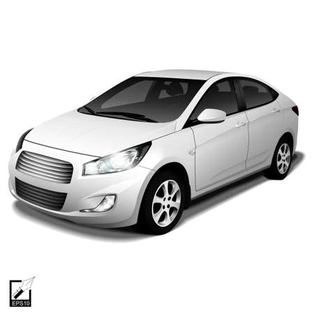 Realistic isolated car with shadow for your designのイラスト素材