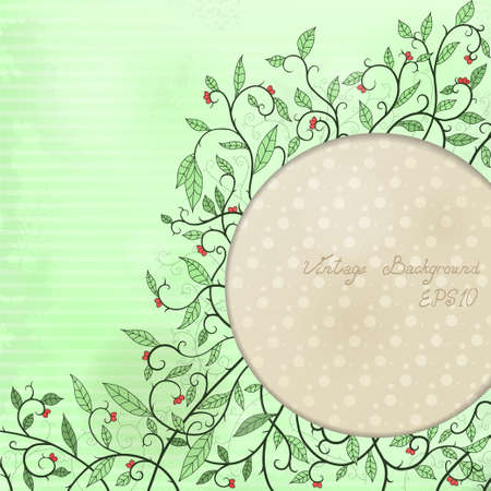 Vintage background with floral ornateのイラスト素材