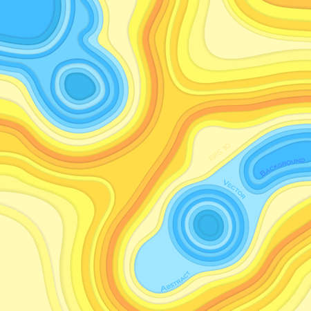 abstract background with colorful paper and multi-layered effectのイラスト素材