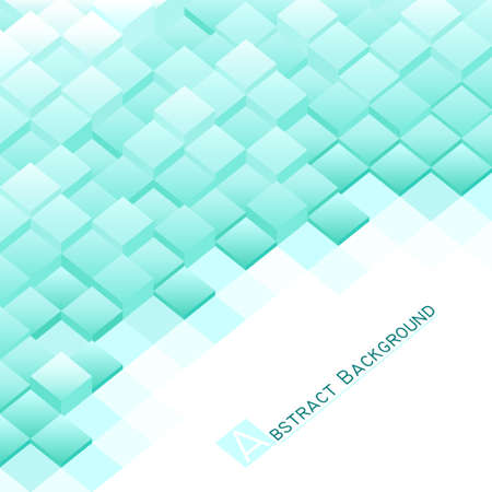 Abstract background with blue square blocksのイラスト素材