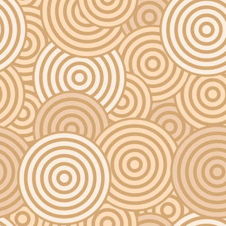 Beige seamless with concentric circlesのイラスト素材