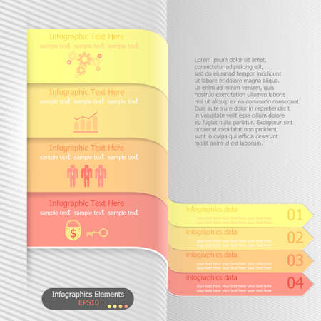 Modern inforgraphics options banner. Vector. Can be used for web design and  workflow layoutのイラスト素材
