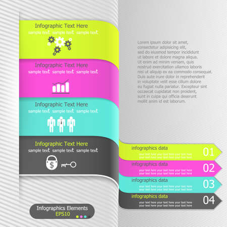 Modern inforgraphics options banner. Vector. Can be used for web design and  workflow layoutのイラスト素材