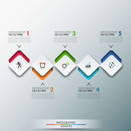 Modern Infographics Process Templateのイラスト素材