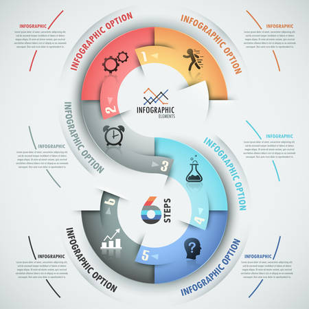 Modern infographics options banner のイラスト素材