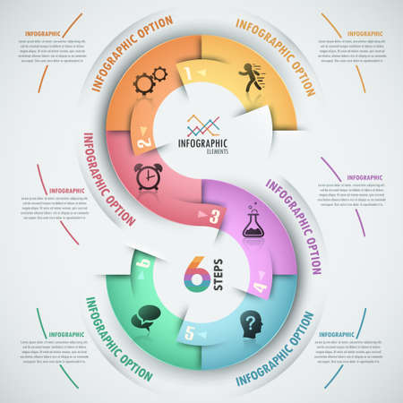Modern infographics options banner のイラスト素材