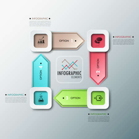 Modern infographics options bannerのイラスト素材