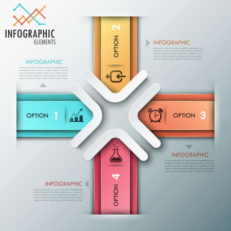 Modern infographics options banner のイラスト素材